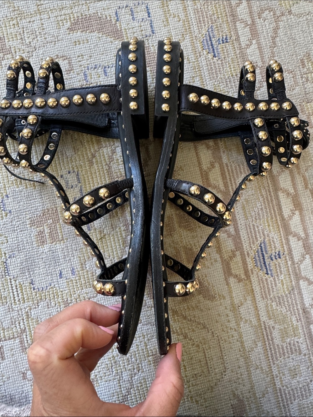 ASH PRECIOUS TEXTURE STUDDED FLAT SANDAL Side 38 - Picture 5 of 11